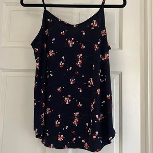 Floral spaghetti strap thin blouse/tank